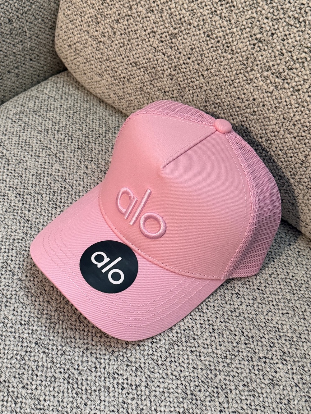 ALO Yoga Pink Trucker Cap – Embroidered Logo